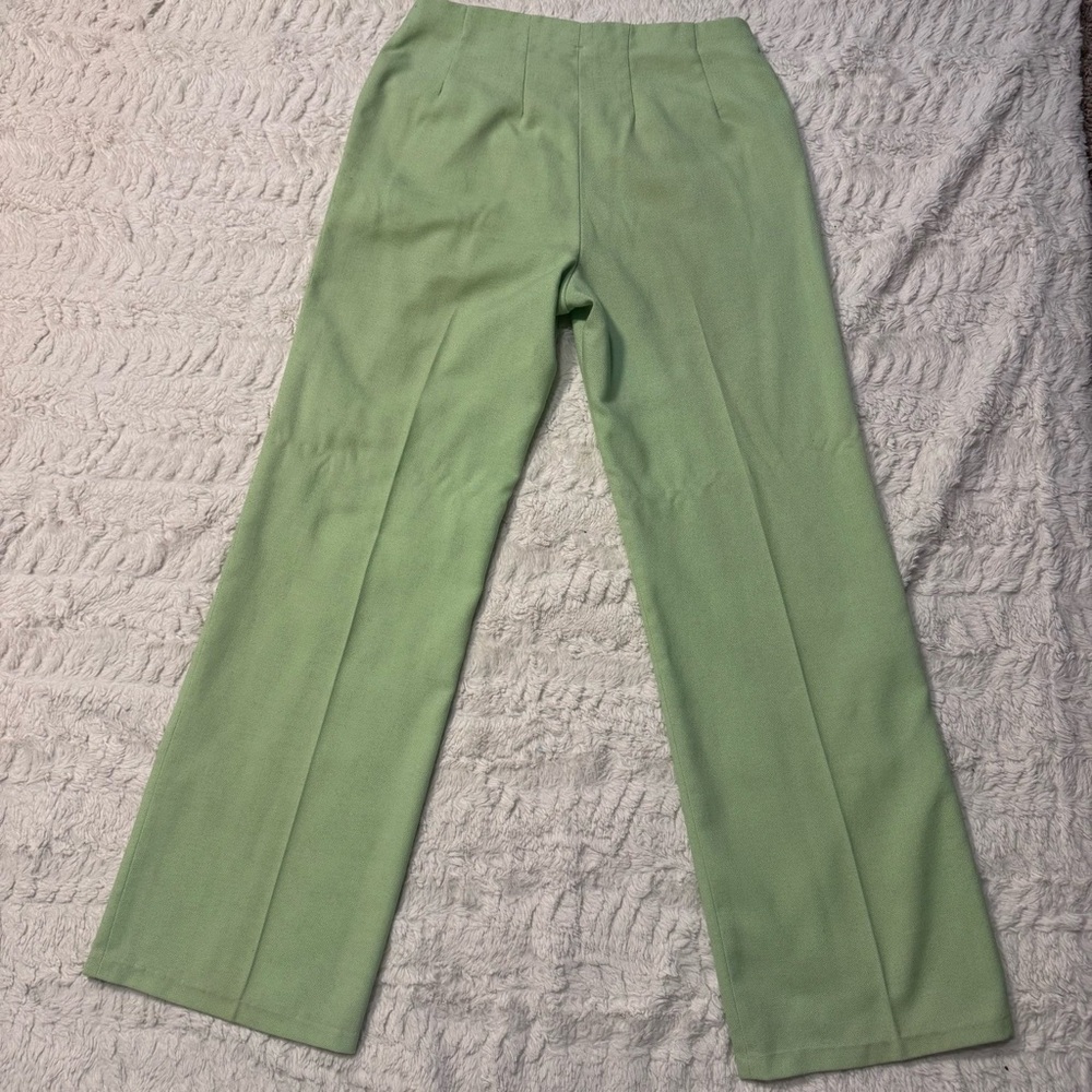 Early 1970s size 29 Levi’s star-Prest High-Waisted Trouser pistachio Green - Picture 2 of 7